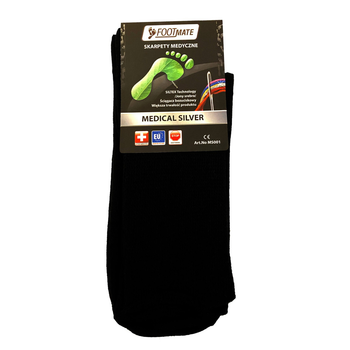 Шкарпетки діабетичні зі сріблом Medical FootMate XL - 45/46 (med0000835) Чорний