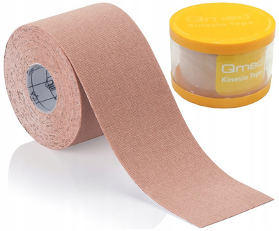 Тейп кінезіо Kinesio Tape Qmed (med0000525) Бежевий