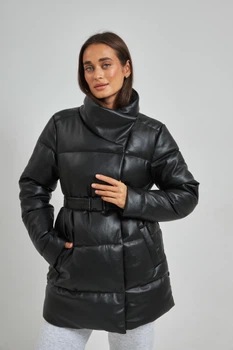 Куртка вкорочена з екошкіри Wear me XXL Чорний (10_24_232_9702)