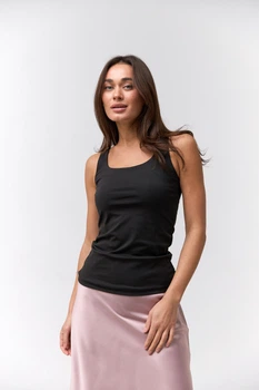 Майка база на широких бретелях Wear me L Чорний (12_25_007_9437)