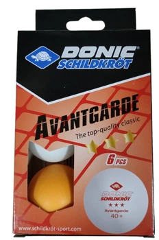 Мячи для настольного тенниса DONIC Advantgarde 3stars 40+ комплект 6штук белый+оранжевый