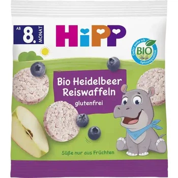 Hipp – органические рисовые коржики с черникой от 8 месяцев