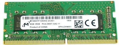 Оперативна пам'ять SODIMM 8Gb DDR4-2400 Micron MTA8ATF1G64HZ-2G3E1 б/в mta8atf1g64hz-2g3e1