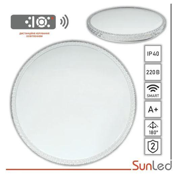 Світильник світлодіодний 70Вт стельовий LED Кристал тонкий білий Smart SL-D04-S-450-70-P1
