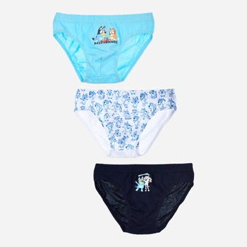 Набір дитячих трусів-сліпів 3 шт для хлопчика Disney Bluey YE30002.BIO 98-104 см Блакитний/Білий/Наве (3609088108805)