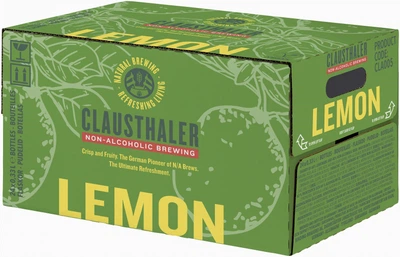 Упаковка пива Clausthaler Lemon светлое фильтрованное безалкогольное 0.17 % 0.33 л х 24 шт (4053400103594_4053400203591)