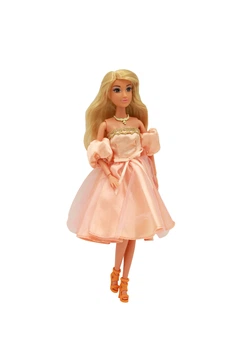 Лялька peach dress, руки на шарнірах у ліктях і кистях, ноги на шарнірах у колінях (616510)
