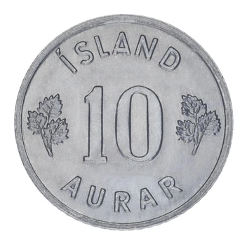 Монета Исландия 10 эйре 1971 AU-UNC