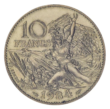 Монета Франция 10 франков 1984 F-VF 200-летие Франсуа Рюда