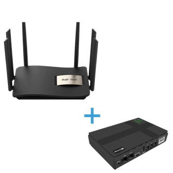 Комплект маршрутизатор та джерело безперебійного живлення VIA Energy Mini UPS + RG-EW1200G Pro
