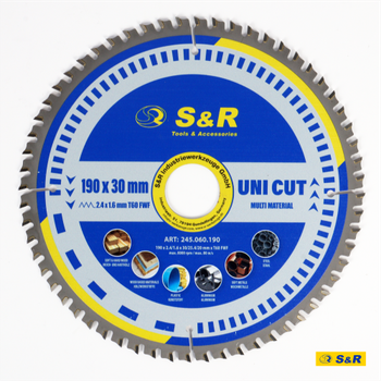 Диск пильный универсальный S&R UniCut Meister FWF 190х30х2,4 мм (245060190)