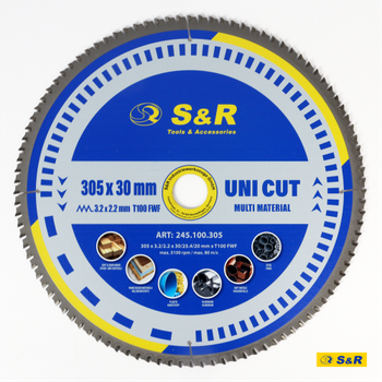 Диск пильний універсальний S&R UniCut Meister FWF 305х30х3, 2 мм (245100305)