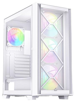 Корпус Montech AIR 1000 PREMIUM, White, Mid Tower, без БЖ, для ATX / Micro ATX / Mini ITX, 2xUSB 3.0 / 1xUSB 2.0, макс. CPU - 170 мм / GPU - 340 мм, 3x140 мм ARGB / 1x120 мм ARGB, бічна панель із загартованого скла