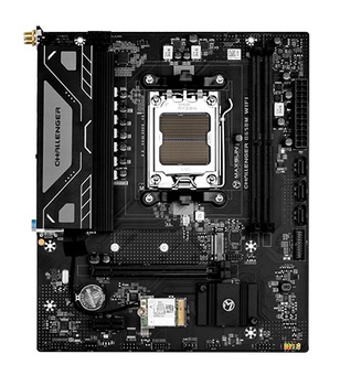 Материнська плата AM5 Maxsun Challenger B650M WIFI V2, B650, 2xDDR5, Int.Video (CPU), 3xSATA3, 1xM.2, 1xPCI-E 4.0 x16, 1xPCI-E 3.0 x1, ALC897, RTL8111H, RTL8821CE, BT4.2, 4xUSB3.2/2xUSB2.0, DP/HDMI, Micro ATX