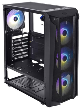 Корпус Qube BOREY Black, без БЖ, Mini Tower, ATX, Mini ITX, 1хUSB 3.0, 2хUSB 2.0, 390x190x440 мм, 4.35 кг (BOREY_F5NU3)