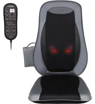 Масажна накидка на крісло NAIPO Neck & Back Massager з підігрівом та вібрацією MGBK-2606H UA