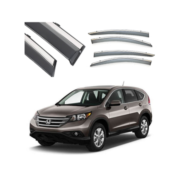 Дефлекторы окон (ветровики) из нержавеющей стали 3D на Honda CRV (2012-2016) 4 шт. FLY, BHDCV1223-W/S