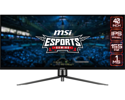 MSI Монітор 40" MAG401QR 2xHDMI, DP, USB-C, 2xUSB, Audio, IPS, 3440x1440, 21:9, 155Hz, 1ms, sRGB 118%, AdaptiveSync, HDR400