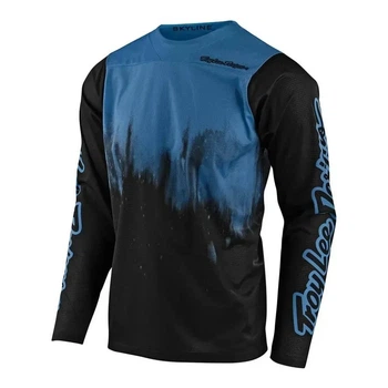 Велоджерси Troy Lee Designs Skyline L/S Jersey Diffuze Blue Black S (1106-341890012)