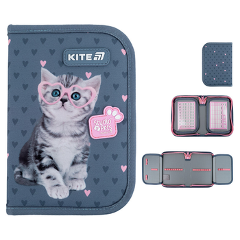 Пенал-книжка шкільний Kite Studio Pets (SP25-622-1)