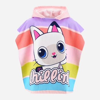 Дитячий рушник-пончо для дівчинки Disney Gabbys Do YE18256 98-116 см Рожевий (3609087660045)