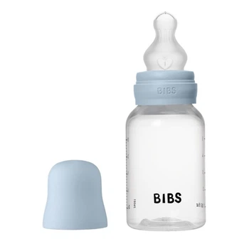 Дитяча пляшечка BIBS Baby Blue Round Silicone 150 мл.