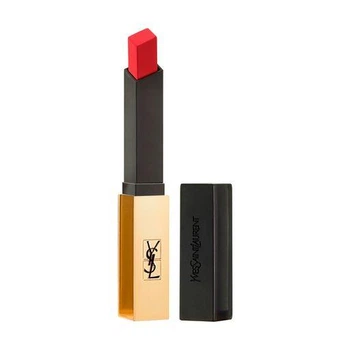 Тонкая помада с эффектом кожи Yves Saint Laurent Rouge Pur Couture The Slim 10 Corail Antino (0565)