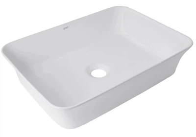 Раковина накладная Qtap Virgo 490х350х110 мм, White, прямоугольная, без донного клапана QT18112261WN