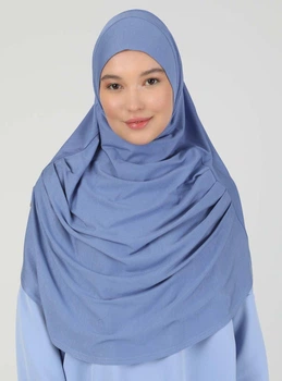 Хіджаб Готовий Цільний Tesettur Turban Ecardin St406 One Size Джинсовий Синій