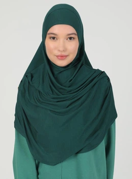 Хіджаб Готовий Цільний Tesettur Turban Ecardin St406 One Size Смарагдовий