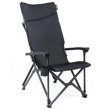 Крісло розкладне Uquip Barry, сталевий каркас, до 200 кг, Black (244055)