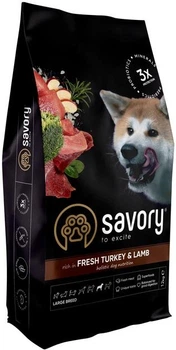 Сухой корм для собак крупных пород Savory (индейка и ягненок) 12 кг