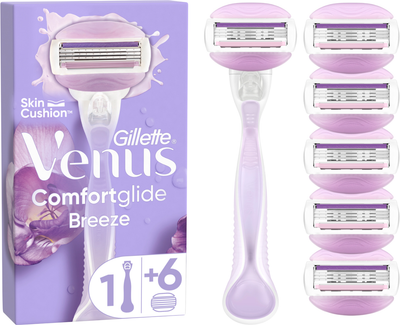 Станок для гоління жіночий (Бритва) Gillette Venus ComfortGlide Breeze з 6 змінними картриджами (8006540854860)