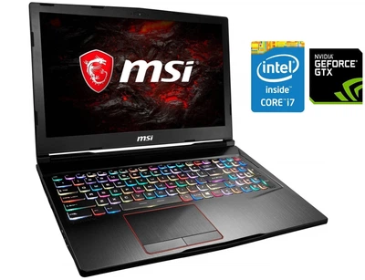 Игровой ноутбук MSI Raider GE63 / 15.6" (1920x1080) TN / Intel Core i7-8750H (6 (12) ядер по 2.2 - 4.1 GHz) / 16 GB DDR4 / 240 GB SSD + 1000 GB HDD / nVidia GeForce GTX 1070, 8 GB GDDR5, 256-bit / WebCam б/у