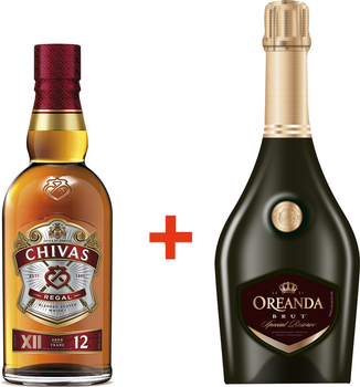Віскі Chivas Regal 12 років витримки 0,5 л 40% + Вино ігристе Oreanda Преміум брют 0,75 л 10,5-12,5% (080432402733_1+4820256580585)