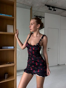 Жіноча комбінація пеньюар з акцентними бретелями SM2360bb Simply Sexy чорний S
