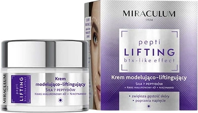Денний крем для обличчя Miraculum Pepti Lifting Ліфтинг-ефект із 7 пептидами 50 мл (5900793057630)