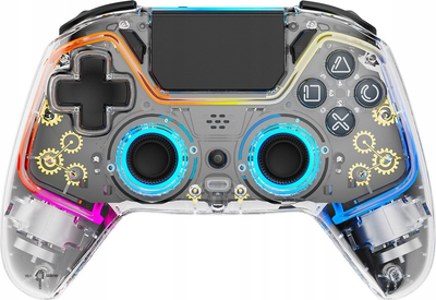 Kontroler bezprzewodowy Deltaco Gaming  Nintendo Switch/PS4/PC BT Transparent (7333048060839)