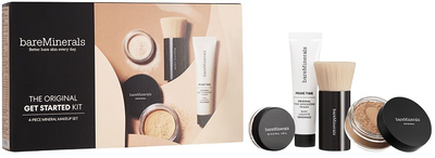 Набір для макіяжу bareMinerals Original Medium Tan База під макіяж Spf 15 + Пензлик + Фіксуюча пудра + Тональний крем 15 мл (194248059590)