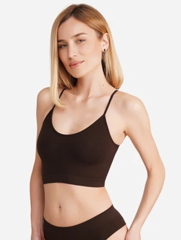 Бюстгальтер без кісточок Giulia Cami Top Braid S/M Темно-коричневий (4823116929678)