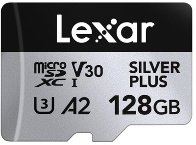 Карта памяти Lexar Professional Silver Plus microSDXC 128GB UHS-I U3 V30 A2 (LMSSIPL128G-BNANG)