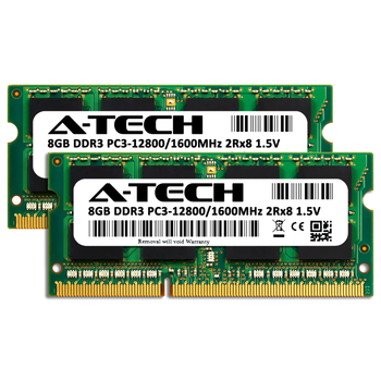 Оперативная память A-Tech 16GB (Kit of 2х8GB) DDR3-1600 (PC3-12800) SODIMM 2Rх8 (AT16G2D3S1600ND8N15V)