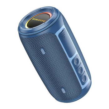 Портативная Bluetooth колонка Borofone BR38, BT5.3, USB, AUX, FM, TF, TWS, 1500mAh, 2h с LED подсветкой blue