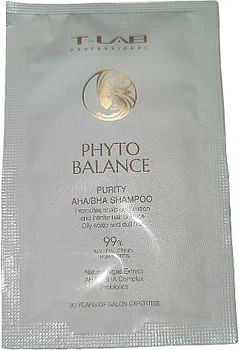 Шампунь для волосся з AHA-і BHA-кислотами (пробник) - T-Lab Professional Phyto Balance Purity Aha/Bha Shampoo 15ml (1463717-28929273)