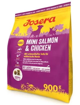 Сухой корм JOSERA Mini Salmon & Chicken С аппетитным соусом для привередливых собак 0,9 кг