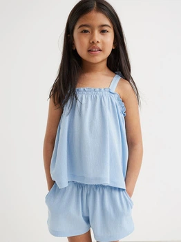 Подростковая майка для девочки H&M 1017907002c21 140 см Голубая (KC1000000047639)