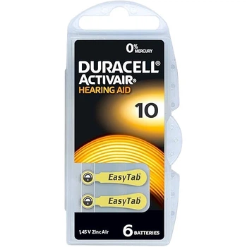 Батарейки Duracell A10/ZA10/PR10 (DA230, PR70, PR230L, PR536, V10) - 2 шт. (15282)