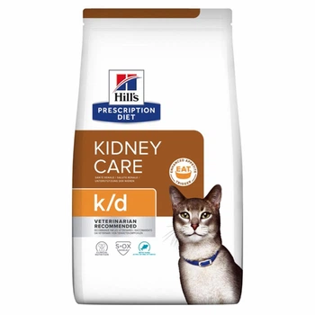 Cухой лечебный корм Hill`s Prescription Diet Feline k/d Kidney Care для взрослых котов с заболеванием почек с рыбой 1.5 кг ( 605990)