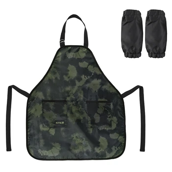 Фартух для дитячої творчості KITE Education Teens K25-526-3 хакі, з нарукавниками /K25-526-3/
