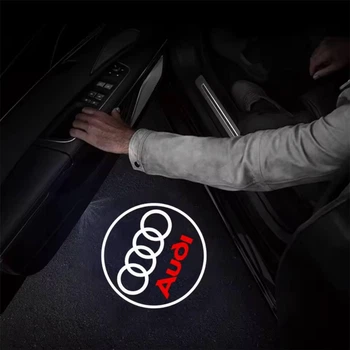 Штатная лазерная LED проекция дверей Audi A3 A4 A5 A6 A7 Q3 Q5 Q7 TT подсветка дверей ауди 2 шт